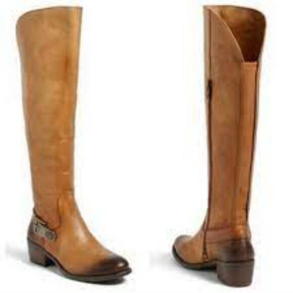 EUC WOMENS VINCE CAMUTO BEDINA OTK LEATHER BOOT BROWN TAN SIZE 6 - Picture 2 of 10